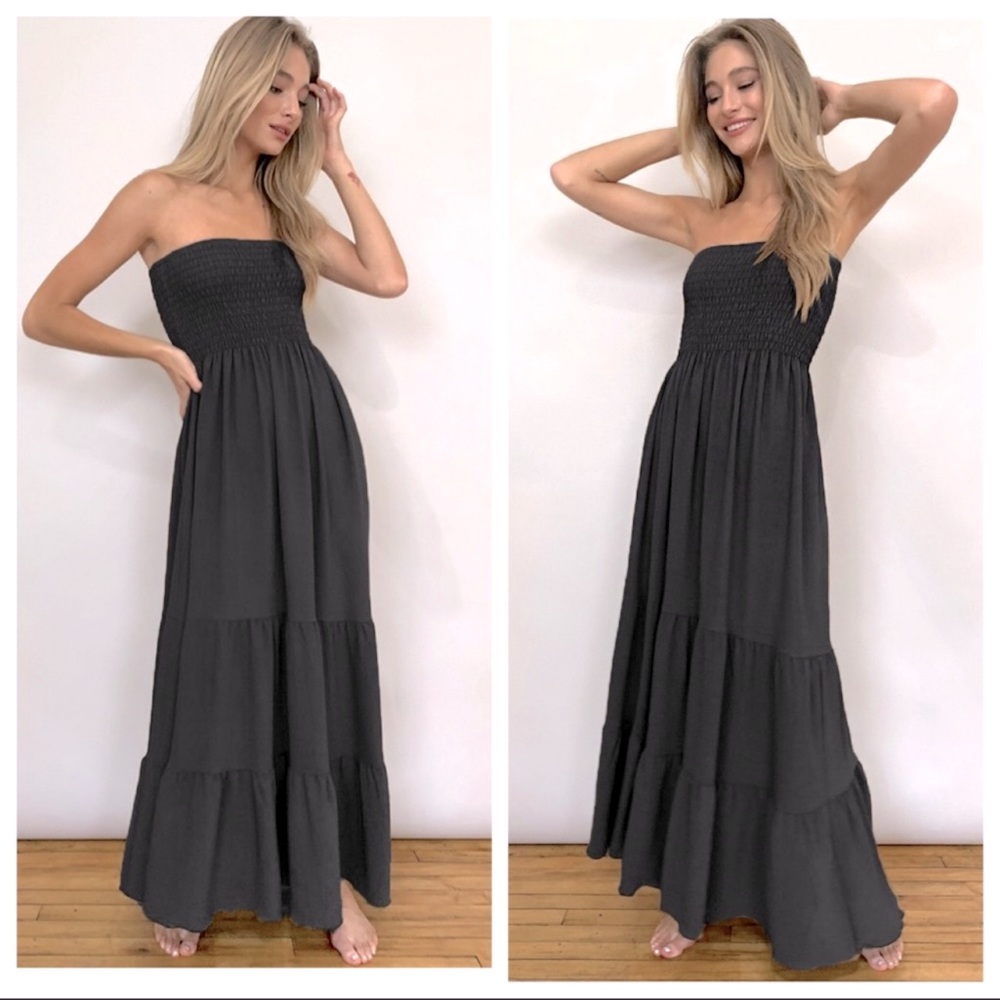 12 Boho Must have Off -Shoulder Tiered Maxi dress - Picture 3 of 5